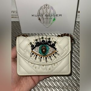 Kurt Geiger London Micro Kensington Eye Quilted Leather Crossbody Bag